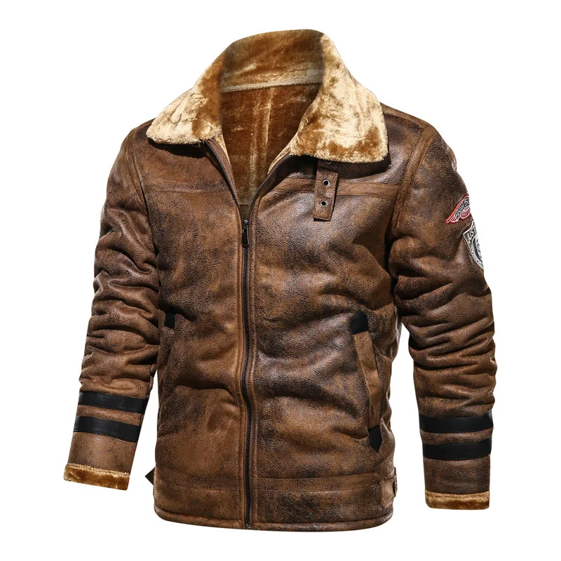 

Men's Winter Leather Jackets 2020 New Thick Warm Plus Velvet Leather Biker Jacket Coats Men Oversized Motorcycle Leather Jackets
