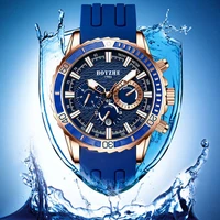 boyzhe mens military sport automatic watches men waterproof fashion silicone wristwatch mechanical man luxury top brand wat