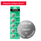 2500 шт., Литиевые кнопочные батарейки CR2477 BR2477 DL2477 ECR2477 3 в 1000 мАч, CR 2477 для часов, калькуляторов, фонариков