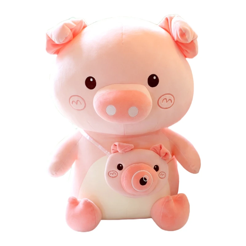 

QuQiaoUK Plush Pig Doll Cushion Cute Piggy Bolster Cartoon Hugging Pillow Soft Animal Stuffed Toy Christmas Kids Birthday Gifts