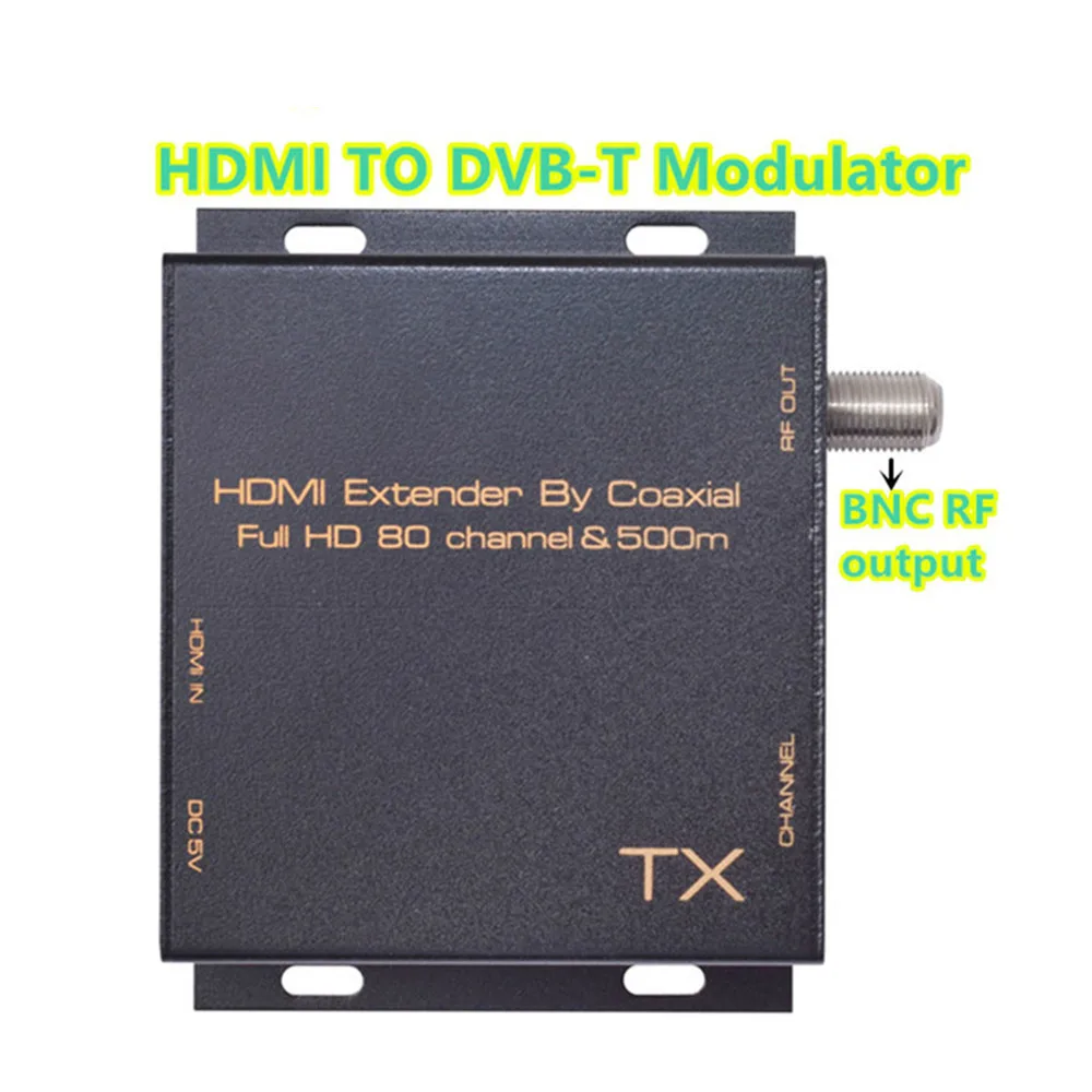 HDMI в DVB T модулятор конвертер адаптер HD1080P передатчик 80 каналов РЧ коаксиальный
