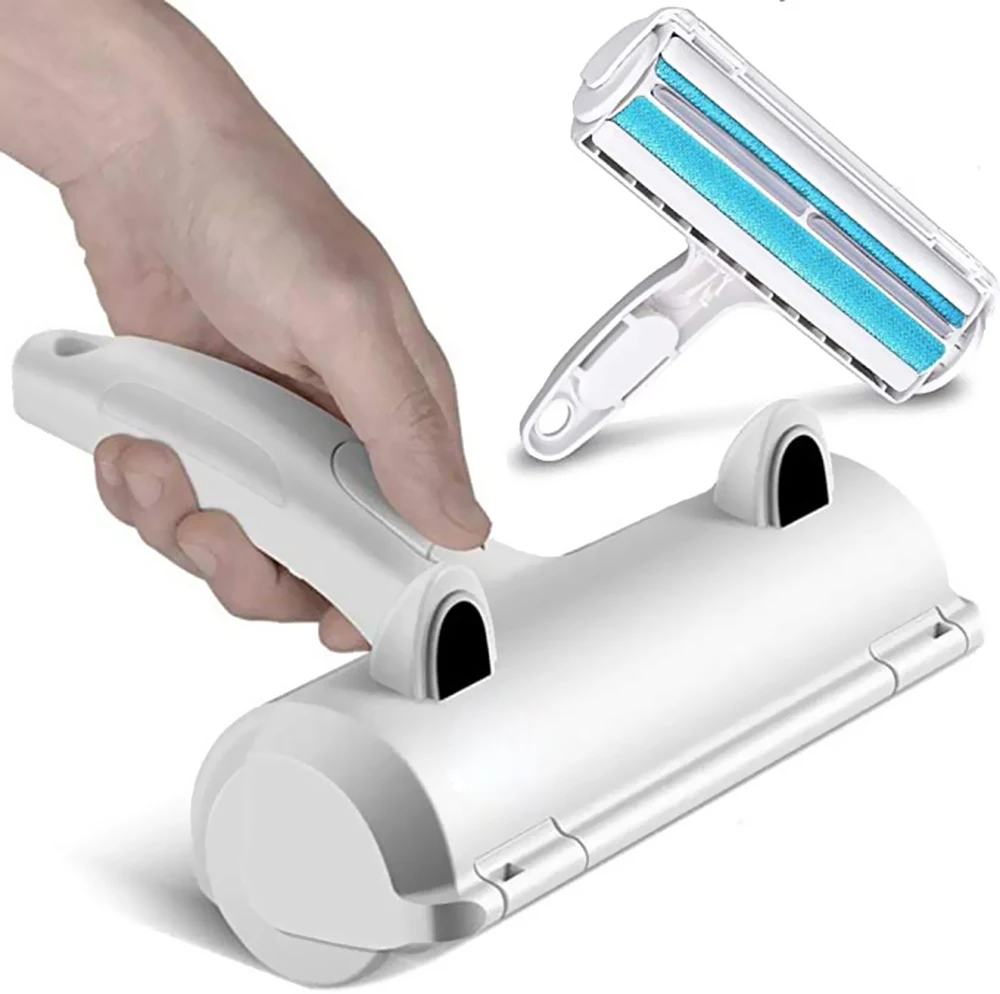 

Pet Hair Remover Roller Lint Sticking Roller Removing Dog Cat Hair from Furniture Carpets Clothing One Hand Operate