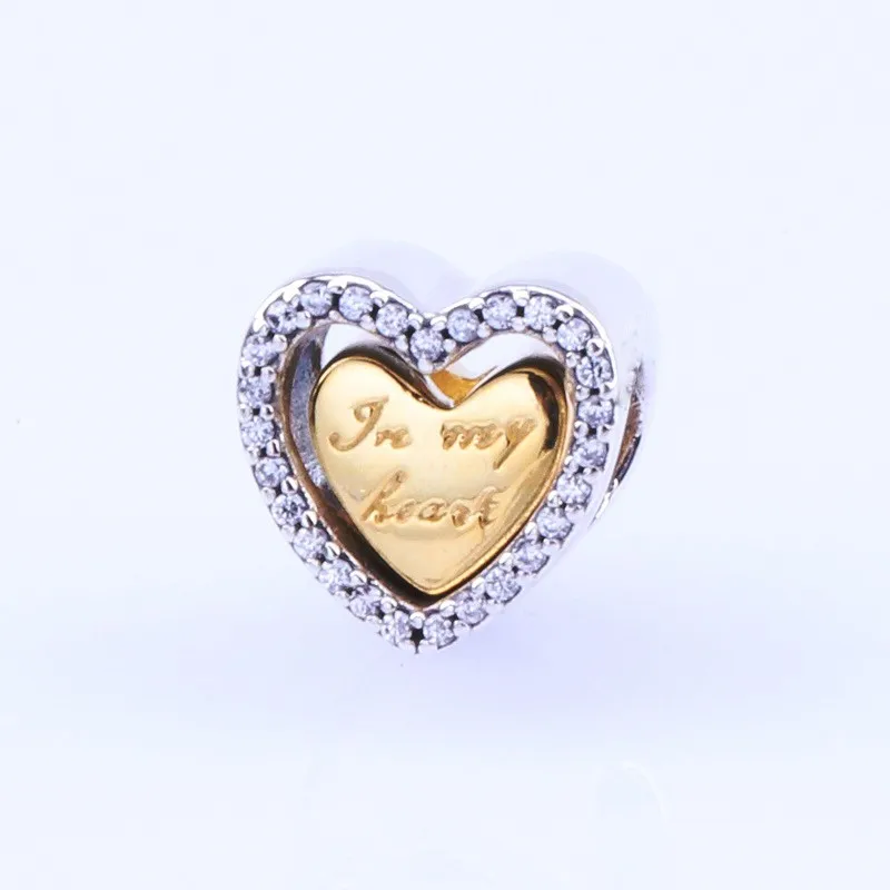 

Original 925 Sterling Silver Bead Creative Style In My Heart Fit Pandora Women Bracelet & Necklace Diy Jewelry