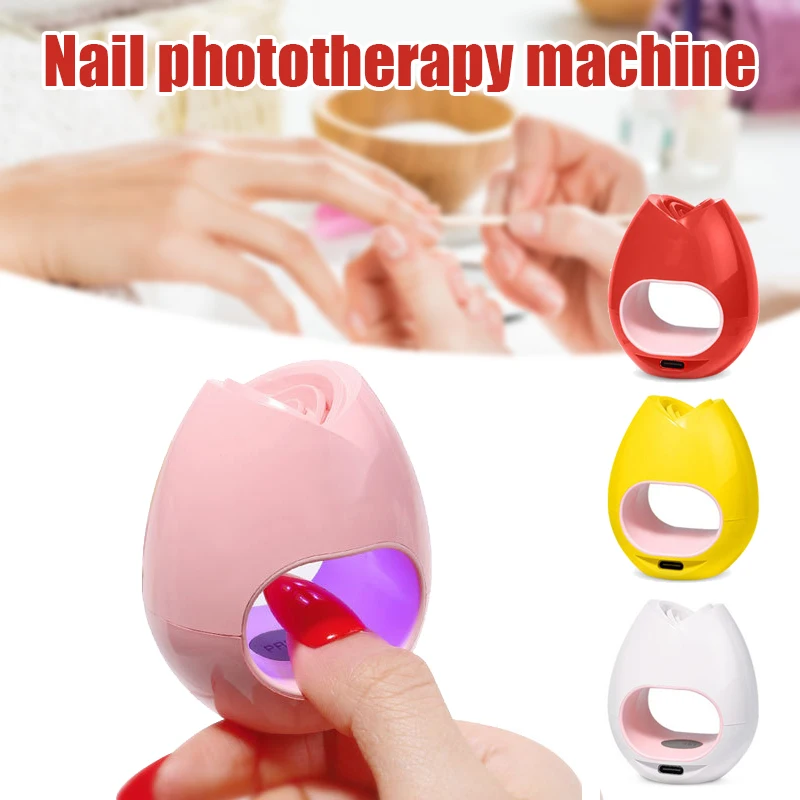 

Nail Dryer Nail Art Phototherapy Lamp Mini LED Sun Lamp Quick Drying Suitable Rose Shape Design Fast Dry Curing Light