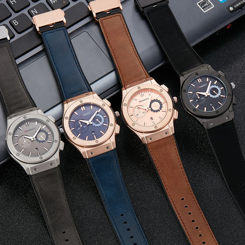 

Unique Men Watch Analog Quartz Date Wristwatch Fashion Leather Strap Clock Sport Military Cool Male Relogio Masculino Uhr