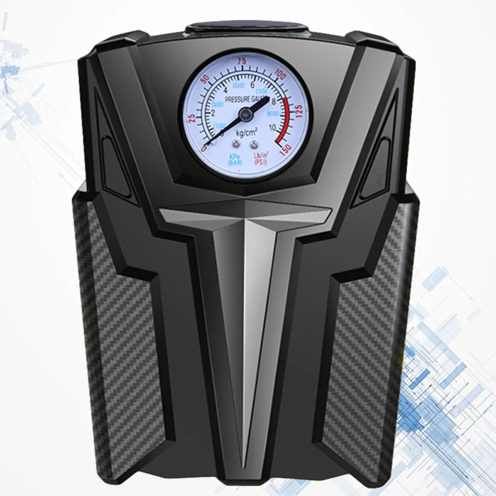 

12V 22 Cylinder Household Electric Pump Car Air Pump Portable Emergency Tire Inflator with Tire Pressure Gauge (Black)