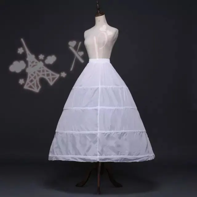 Недорогой Белый подъюбник для взрослых свадебные платья с 3 кольцами 6 и 4