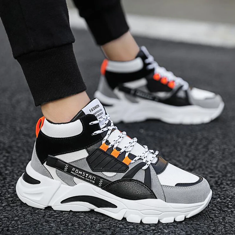 

SONDR New Men Casual Shoes Lac-Up Men Shoes Winter Fashion Female Clunky Sneaker Casual Platform High Heel Dad Shoes 39-44