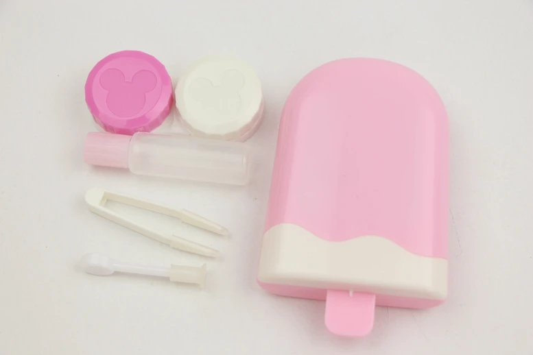 Модные аксессуары для очков Чехол контактных линз в форме мороженого высокое