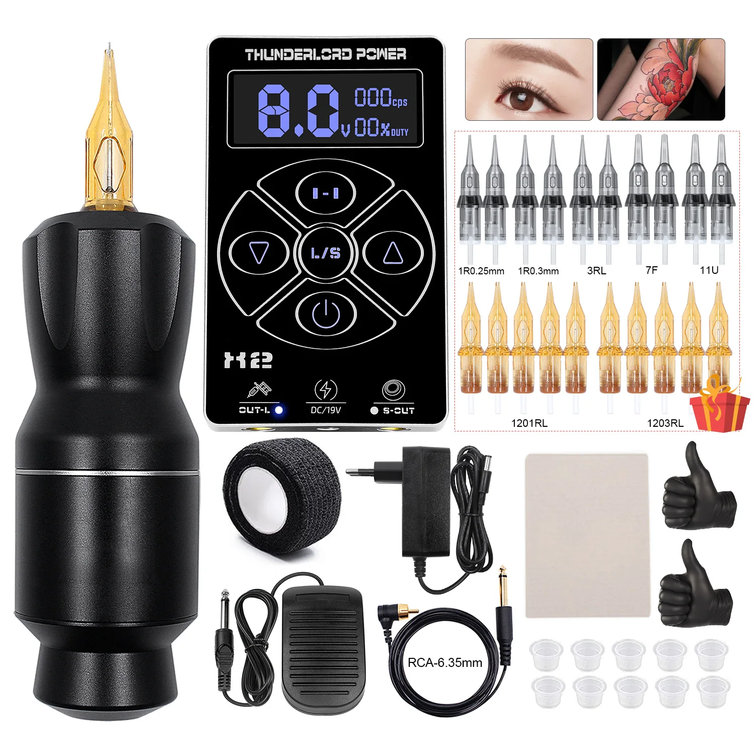 

Professional Rotary Tattoo Machine Pen Permanent Makeup Tattoo Machine Sets Tattoo Power Supply Tattoo Kit Rotary Pen