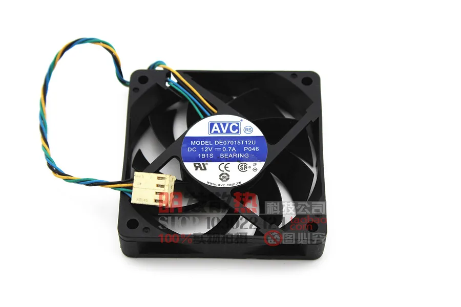 7 см DE07015T12U 7015 0.7A 12V четырехпроводный pwm большой объем воздуха Процессор