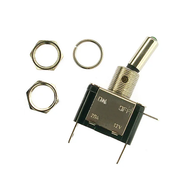 Переключатель вкл/выкл зеленый светильник светодиодный DC 12 В тумблер для машина
