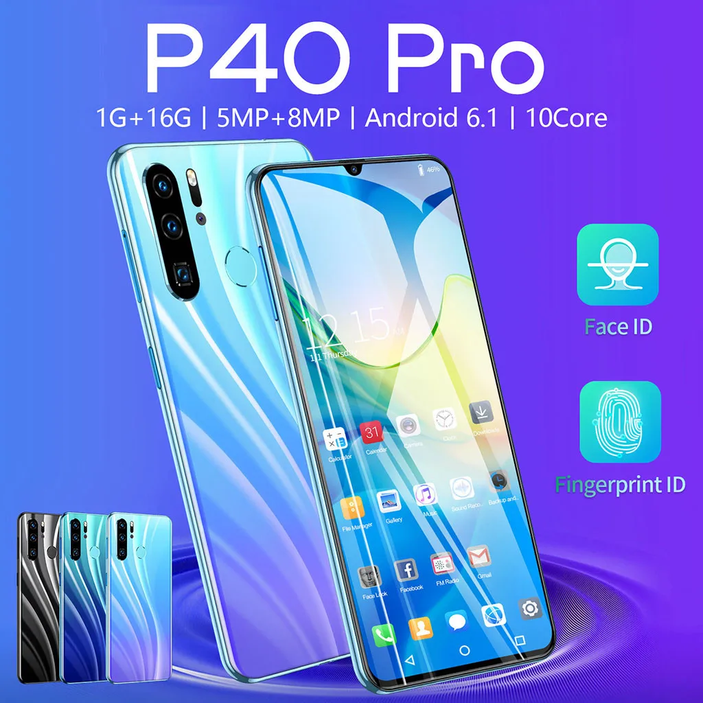 P40 PRO четырехъядерный 6,3 дюймов 8 Мп камера Android 6,1 1G+ 16G gps 3g мобильный телефон 3300 мАч батарея долгое время ожидания смартфон