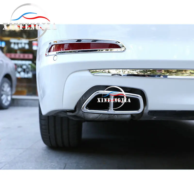 

For BMW 5 Series 540i 17-19 Stainless Rear Cylinder Exhaust Pipe Frame Decorate