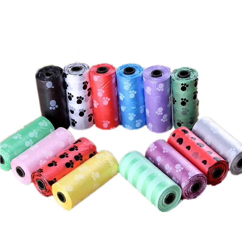 5 рулонов/много собачьих мешков для домашних животных мусора биоразлагаемых