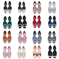 plus size 43 rhinestone shoes loafers women satin small size flats shoes women elegant luxury new designers casual bridal shoes