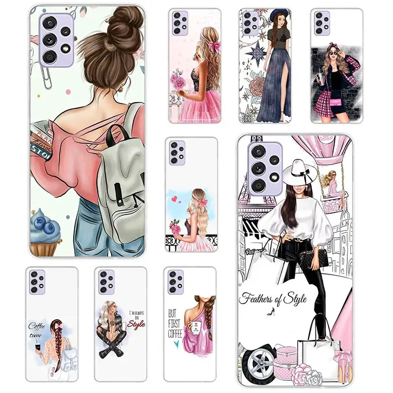 

Fashion Girly Art Phone Case Funda For Samsung Galaxy A52 A51 A71 A72 A22 A32 A12 A42 A50 A21S A31 A41 A11 A01 Cover Coque Capa
