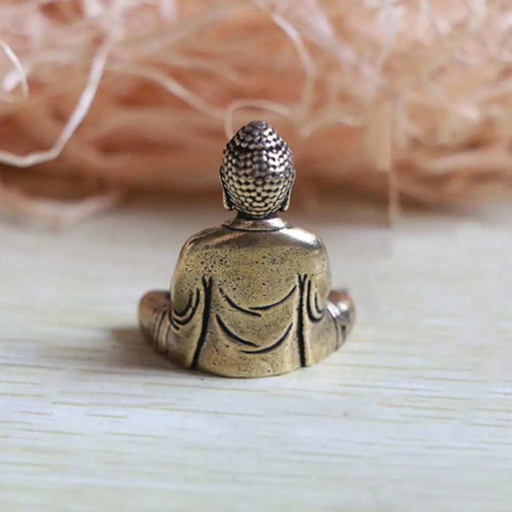 Маленькие латунные статуэтки Будды сидящие Настольное декоративное украшение