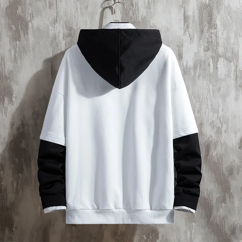 

Single Road Oversized Mens Hoodies Men 2021 Dog Print Patchwork Sweatshirt Hip Hop Japanese Streetwear Harajuku Cute Hoodie Men