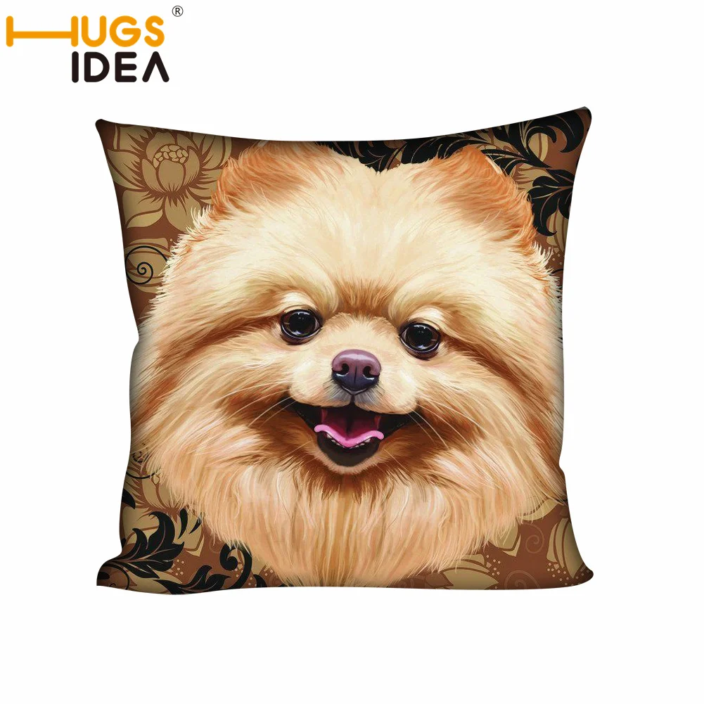 HUGSIDEA Dog Face Print Decorative Throw Pillow Cover Washable Cushion Covers Home Decor Bedroom Pillowcase for Car Sofa Chair | Дом и сад