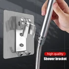 Роскошный кронштейн для душа в ванную комнату с регулировкой направления на 90 , крепкая опора для душа, хромированный рельсовый кронштейн, не требует винтов