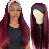 cranberry hair 1b 99j ombre straight hair headbnd wig human hair wigs for black women remy brazilian human hair headband wigs