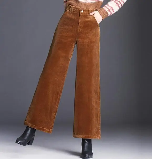 Новые модные осенне-весенние широкие брюки повседневные бриджи женские с