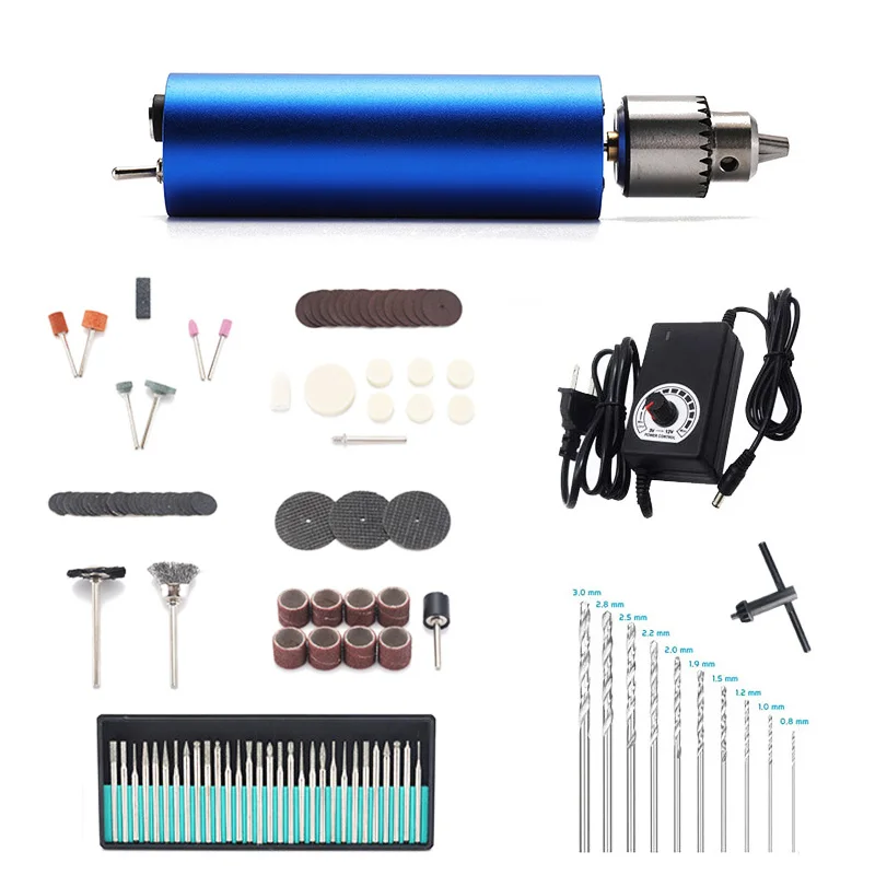 

Aluminum Variable Speed Electric Drill 385 Motor Mini Electric Grinder diy Engraving Cutting Polishing Drilling Power Tool