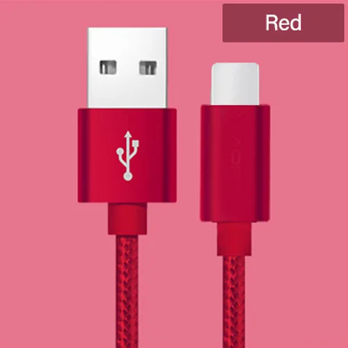 VOXLINK USB кабель с нейлоновой оплеткой для iphone x, 8 s, 7 s, быстрая зарядка, синхронизация данных, USB кабель для iphone xs max, 8, 8 Plus, 7, 6, 6 s, ipad mini - Цвет: Red