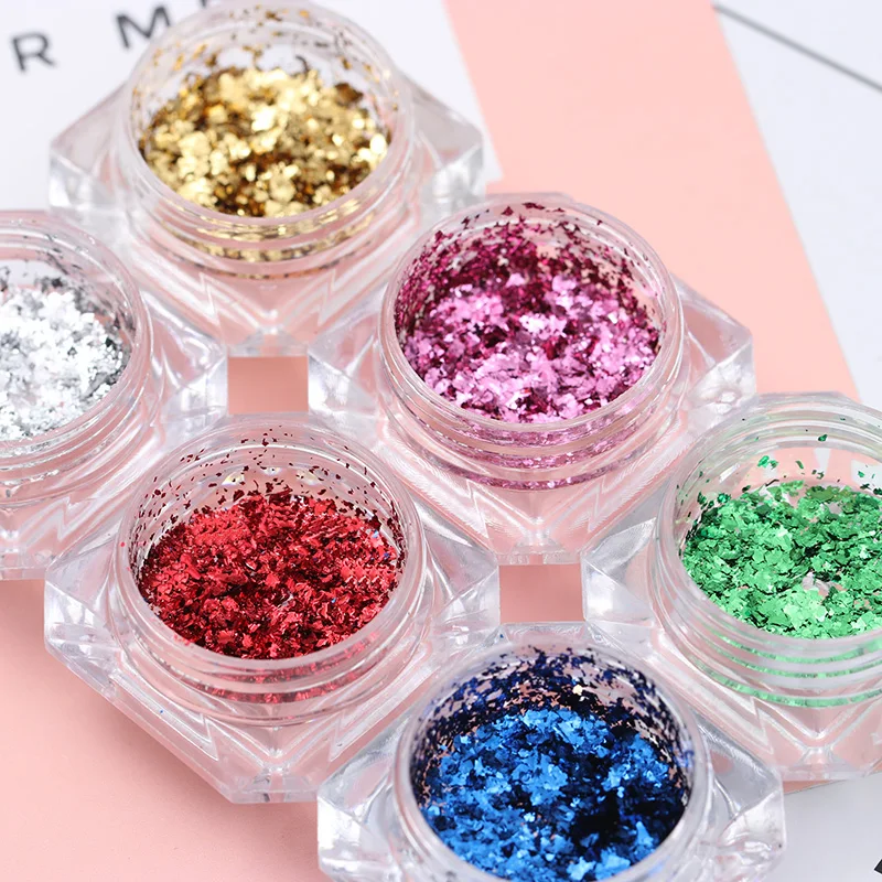 1 коробка алюминиевые Блестки для ногтей|Блестки ногтей| |