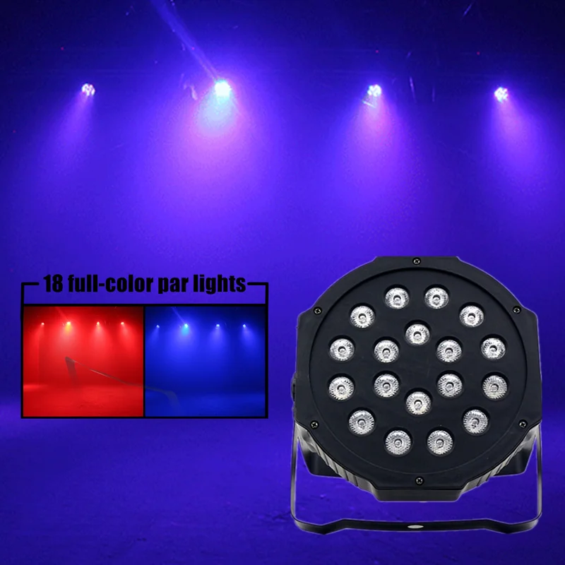 18x3w RGB LED par light with 18*3w panel light, with DMX512 disco light stage DJ equipment for party performance
