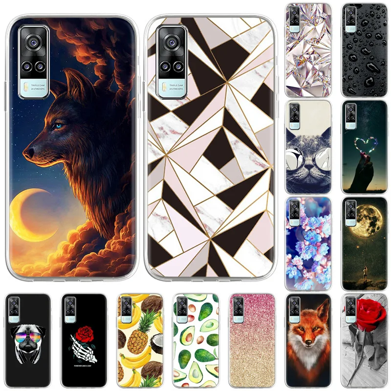 

Print Case For Vivo Y31 Cases Stylish Silicon Bumper For Vivo Y 31 Y51 Y 51 2020 India 4.7 inch Cool Pattern Soft TPU Funda