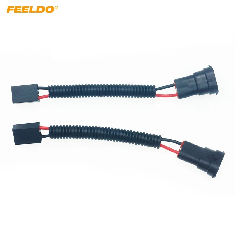 FEELDO 20Pcs Auto Headlight Lamp Wiring Socket Adapter H8/H9/H11-11 To H7-21 Connector Plug Car Light Wire Cable