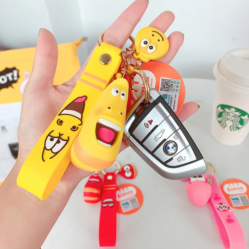 

Larva Korean Web Celebrity Keyring Small Pendant Cute Bug Key Chain Make Strange Bug Lovers Keychain Bag Accessories Wholesale