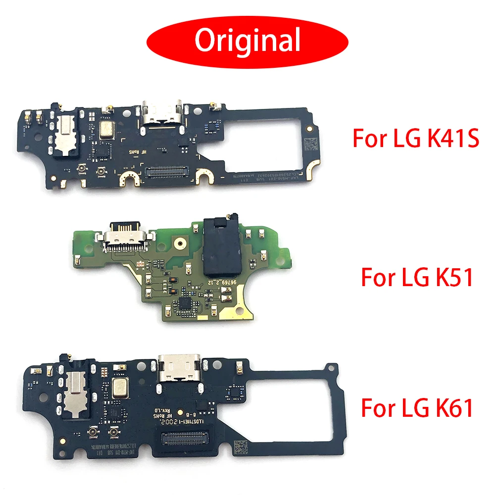 

100% Original For LG K52 K42 K22 K51S K8 Plus K51 K61 K41S K50S USB Charger Connector Charging Port Microphone Flex Cable