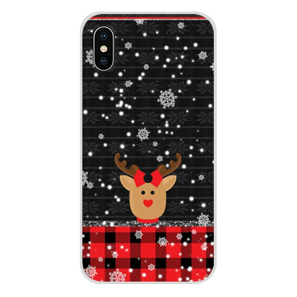 For Sony Xperia Z Z1 Z2 Z3 Z5 compact M2 M4 M5 E3 T3 XA Huawei Mate 7 8 Y3II Merry Christmas New Year elk snow Accessories Cover | Мобильные