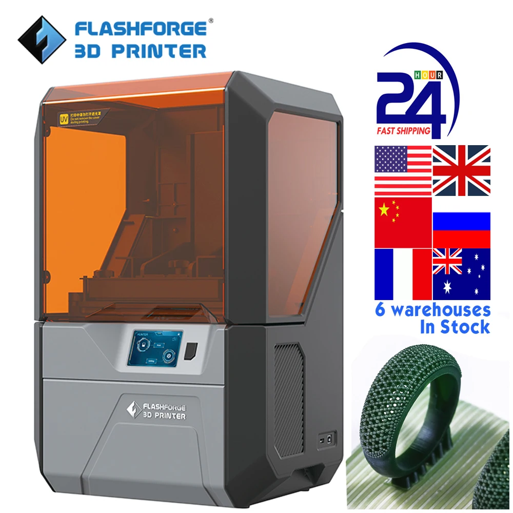 Günstig Flashforge DLP 3d Drucker IPS Smart Touch Screen Hohe Präzision Schmuck Zahnmedizin Digitale Licht Verarbeitung Impresora 3d