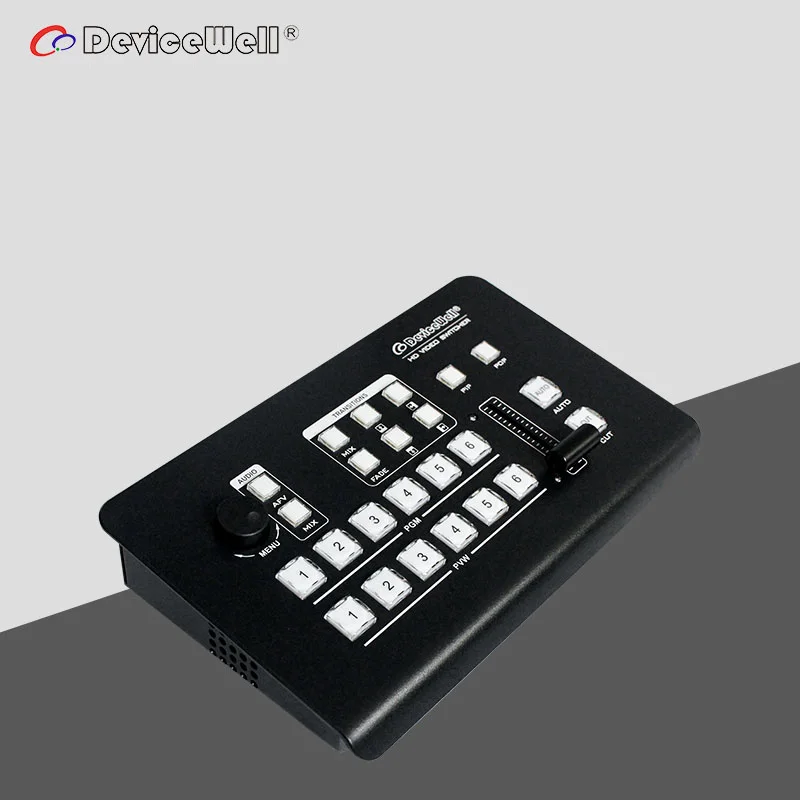 Видеопереключатель DeviceWell HDS7106 HD 6 канальный 4 SDI 2 входа HDMI переключатель Multiview для