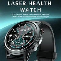 2021 new 650nm laser therapy smart watch ecgppg body temperature waterproof men sport fitness bracelet for android apple xiaomi