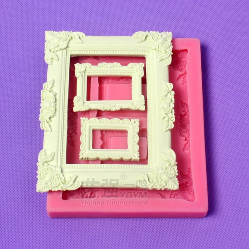 Рамка/фоторамка, Силиконовая Форма Fimo, форма для шоколада, форма для украшения тортов мастикой, инструменты для изготовления сахара, мыло H698
