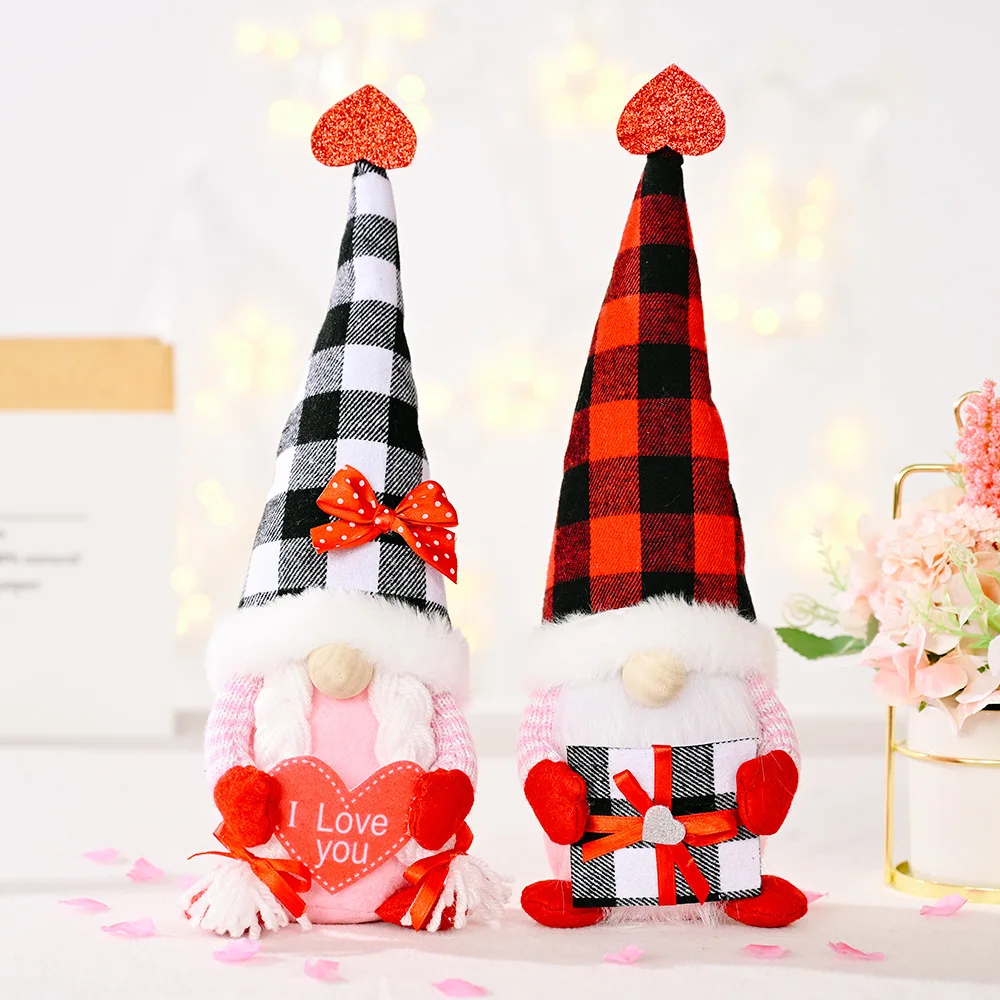 

Креативная кукла на День святого Валентина, свадебное украшение, Рождественский Подарок на годовщину, я люблю тебя, Санта-Клаус, красный, че...
