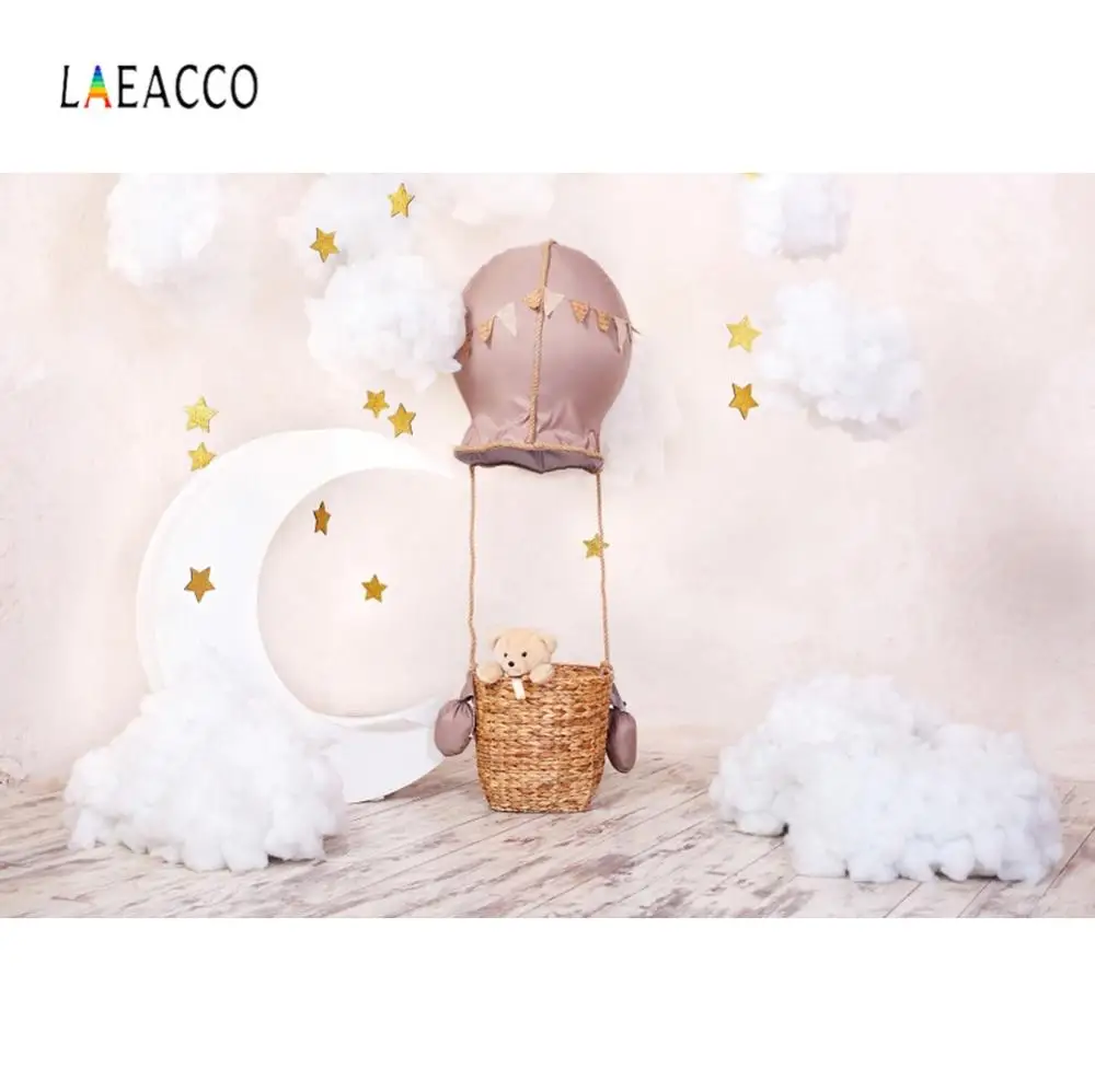 Laeacco Baby Shower Moon Stars хлопковая корзина с облаками для новорожденных Фото фоны индивидуальные Фотофон для фотостудии