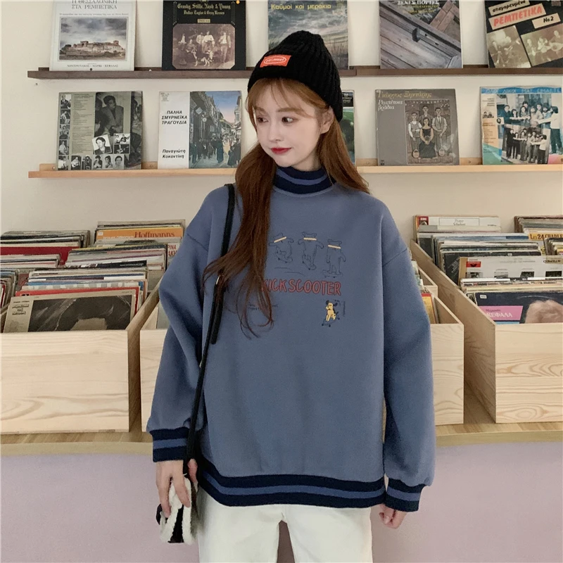 

XZ1022 women 2021 new Korean loose and versatile lazy fashion Sweatshirts