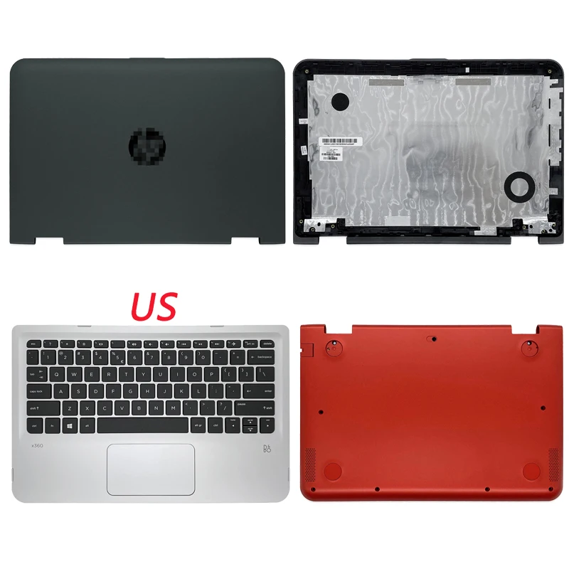 

Оригинальный новый для HP Pavilion X360 11-K ЖК-дисплей задняя крышка/Упор для рук/нижний чехол верхний чехол с клавиатурой, французский, русский, чеш...