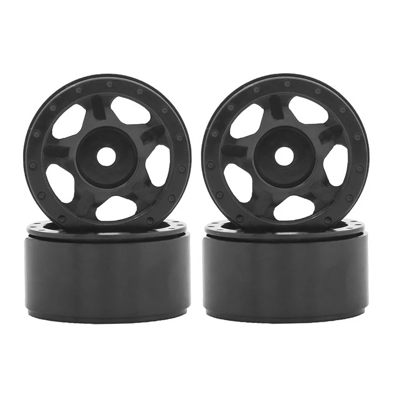 

4PCS Metal Wheel Hub Rim for Axial SCX24 90081 AXI00001 1/24 RC Crawler Car Upgrade Parts Accessories