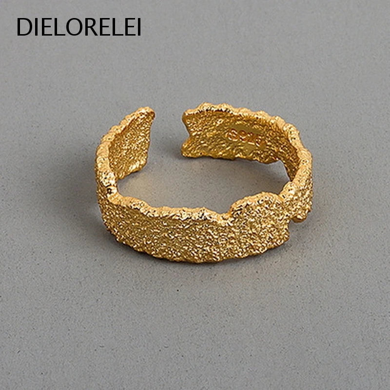 

DIELORELEI 925 Sterling Silver Niche Women Accessories Gift Minimalist Simple Girls Prevent Allergy Adjustable Ring
