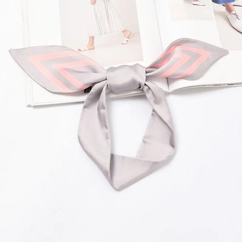 

Solid Color Speical Size Women Hair Scarf Silk Bandana Summer New Design Neck Ties Headband [6339]