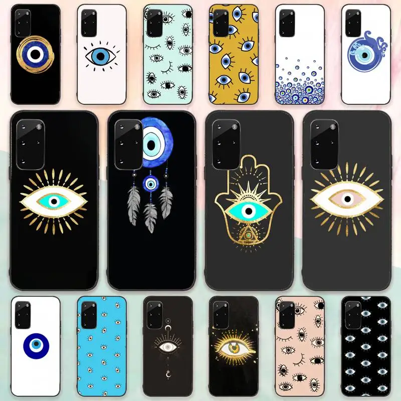 

Evil Eye Illustrations Phone Case For Samsung S21 S30 Plus ultra 5G M11 A50 A51 A71 A20S