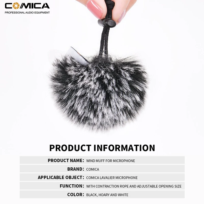 Comica штормовка CVM-MF1 открытый пушистый Микрофон ветрового стекла Deadcat для зажима