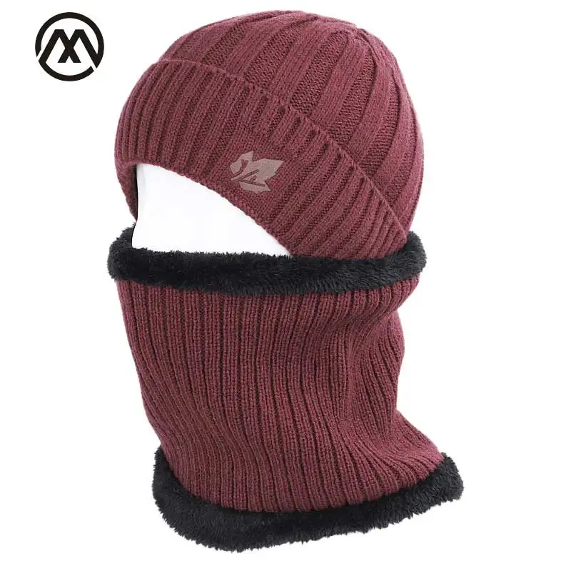 2019 кленовый лист зимняя шапка мужской шарф комплект для мужчин и женщин теплая